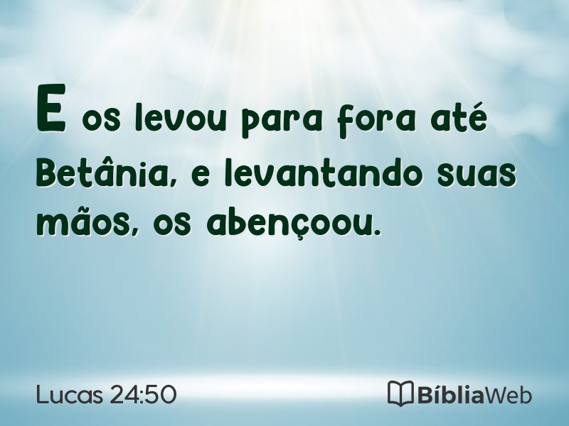 Lucas 24:50 em imagem para compartilhar