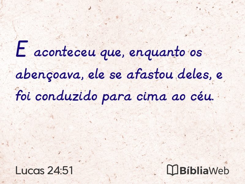 Lucas 24:51 em imagem para compartilhar