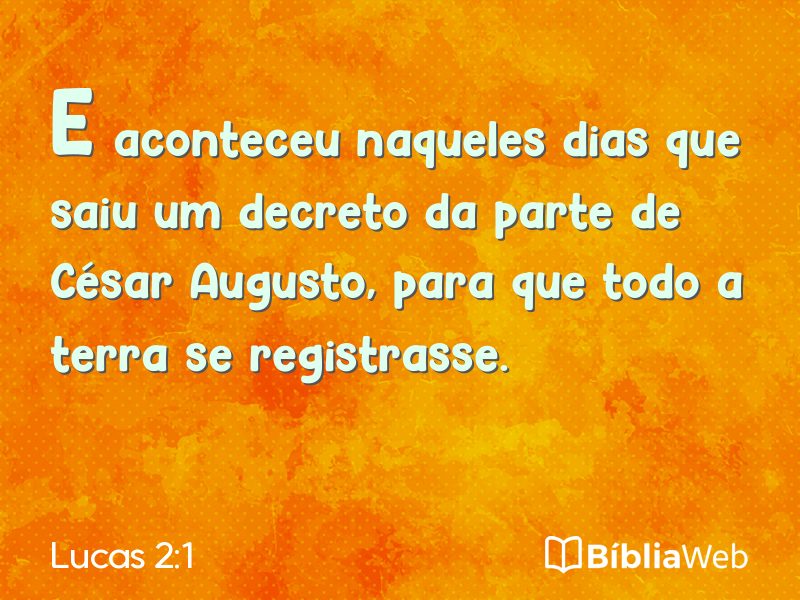 Lucas 2:1 em imagem para compartilhar