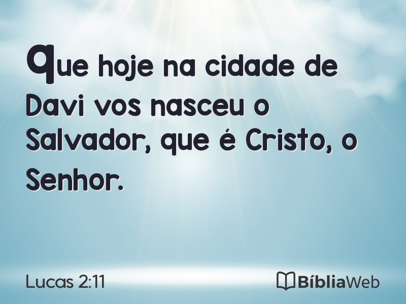 Lucas 2:11 em imagem para compartilhar
