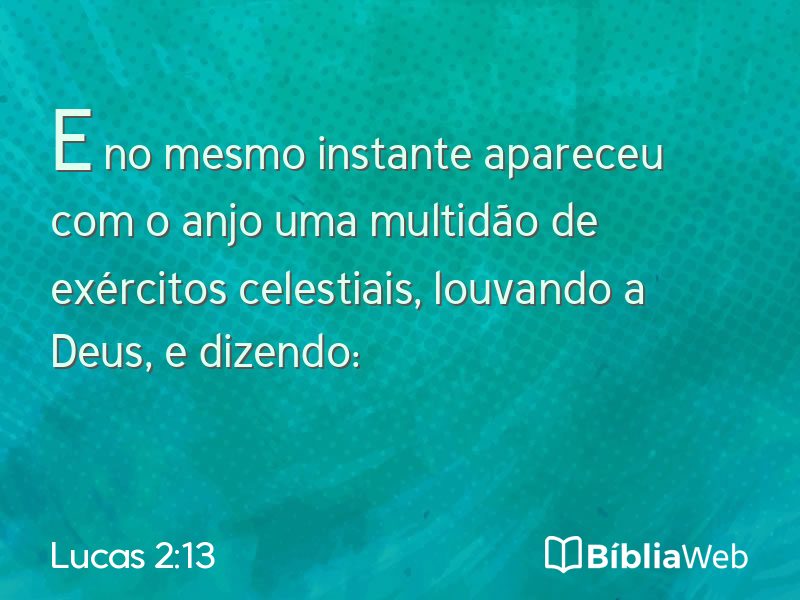 Lucas 2:13 em imagem para compartilhar