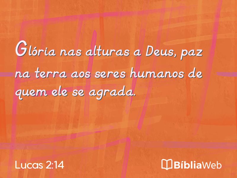 Lucas 2:14 em imagem para compartilhar