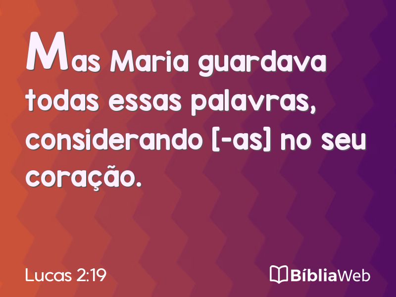 Lucas 2:19 em imagem para compartilhar