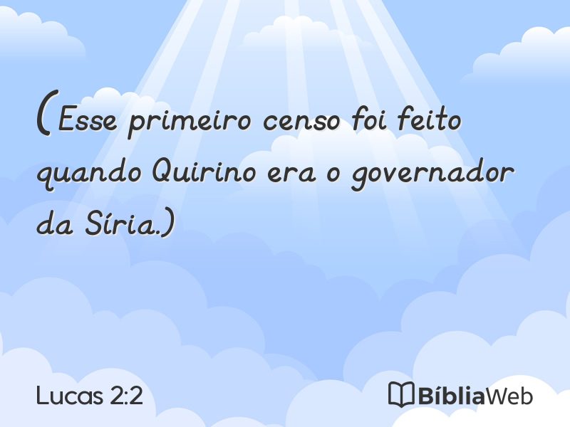 Lucas 2:2 em imagem para compartilhar