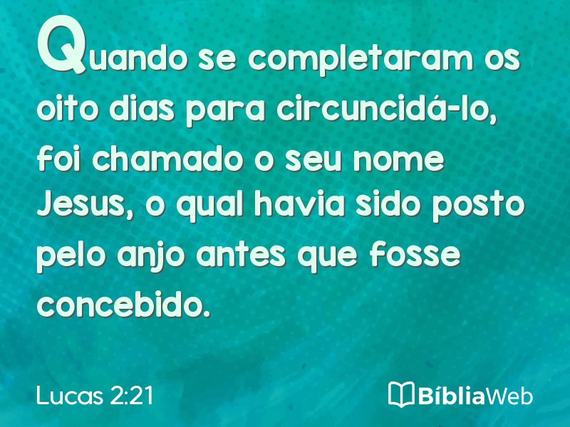 Lucas 2:21 em imagem para compartilhar
