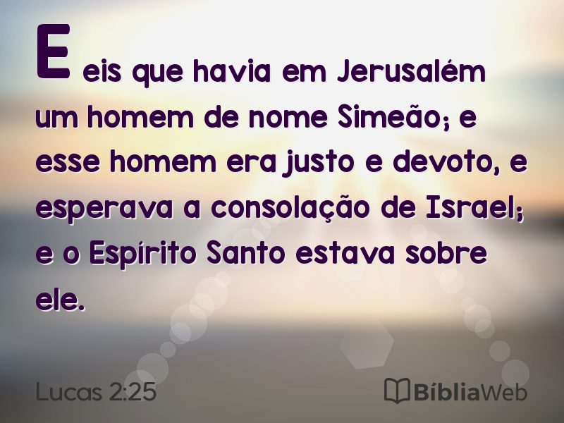 Lucas 2:25 em imagem para compartilhar