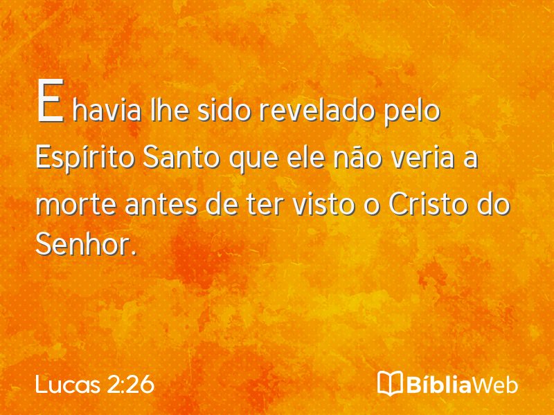Lucas 2:26 em imagem para compartilhar