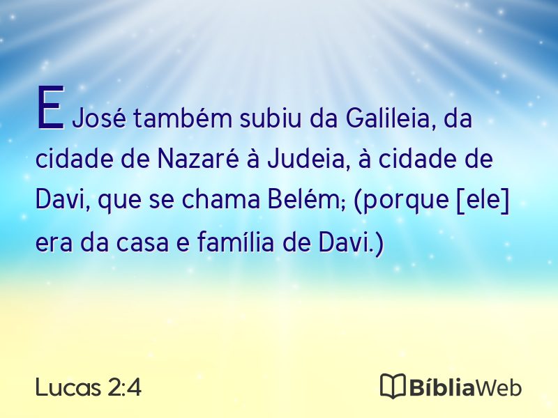 Lucas 2:4 em imagem para compartilhar