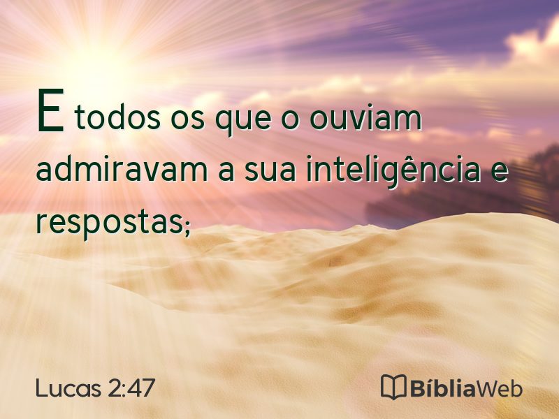 Lucas 2:47 em imagem para compartilhar