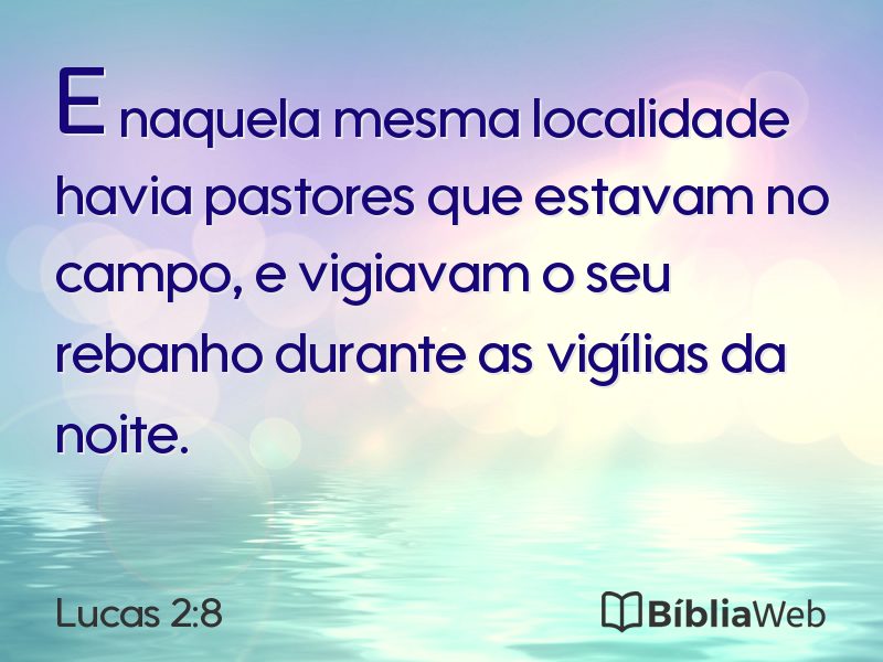 Lucas 2:8 em imagem para compartilhar
