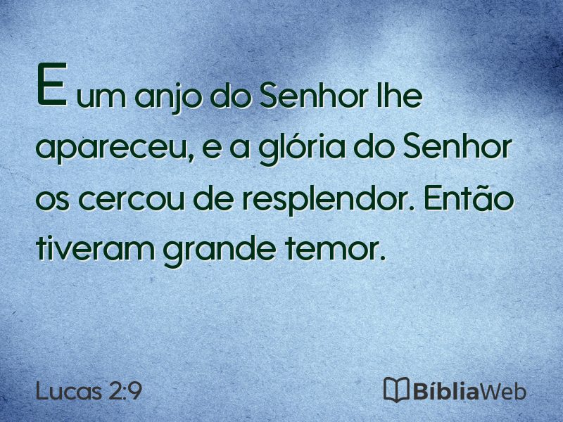 Lucas 2:9 em imagem para compartilhar