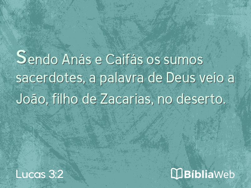 Lucas 3:2 em imagem para compartilhar