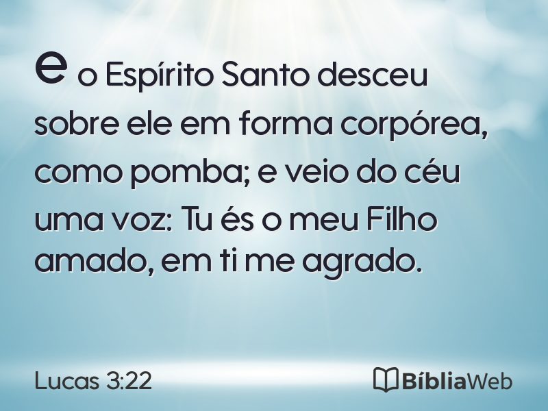 Lucas 3:22 em imagem para compartilhar