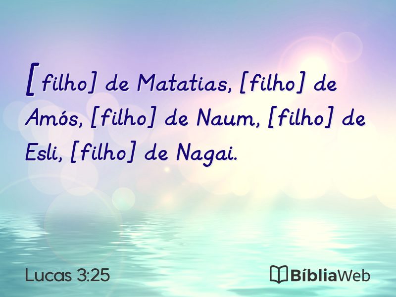 Lucas 3:25 em imagem para compartilhar