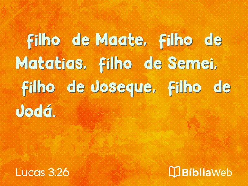 Lucas 3:26 em imagem para compartilhar
