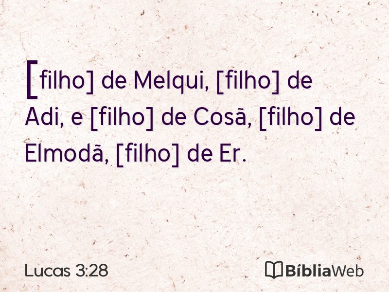 Lucas 3:28 em imagem para compartilhar