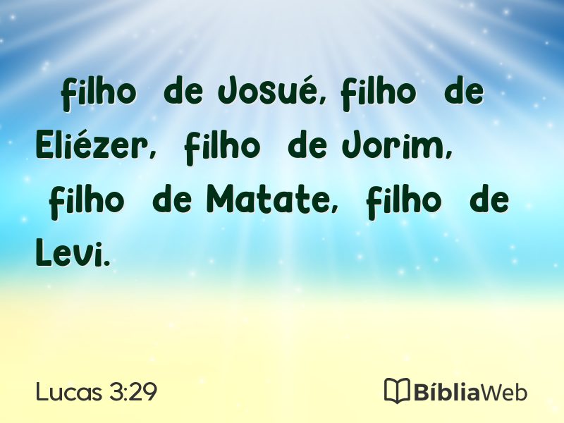 Lucas 3:29 em imagem para compartilhar