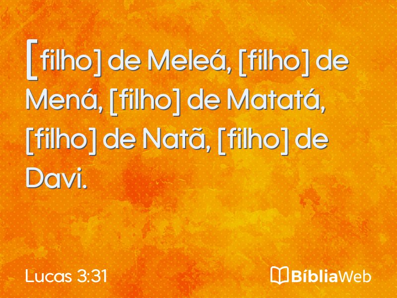 Lucas 3:31 em imagem para compartilhar