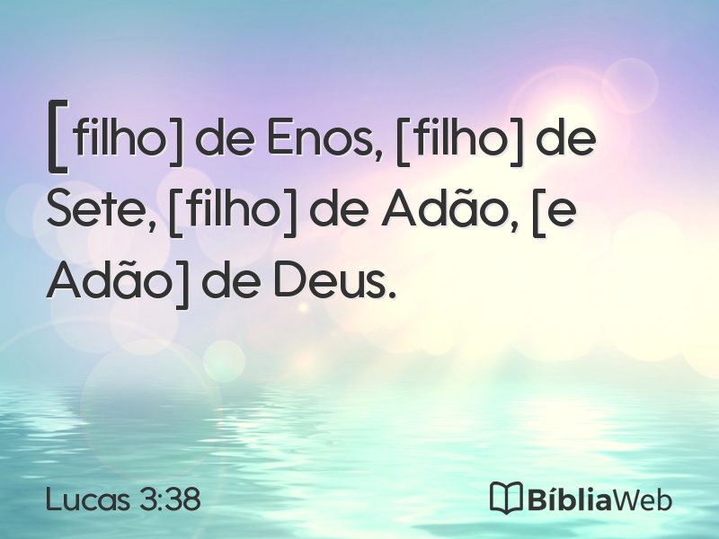 Lucas 3:38 em imagem para compartilhar
