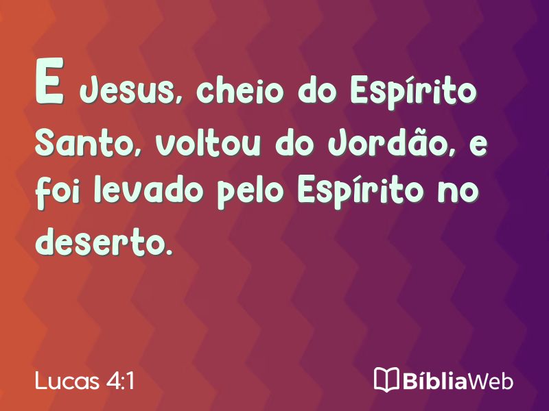 Lucas 4:1 em imagem para compartilhar