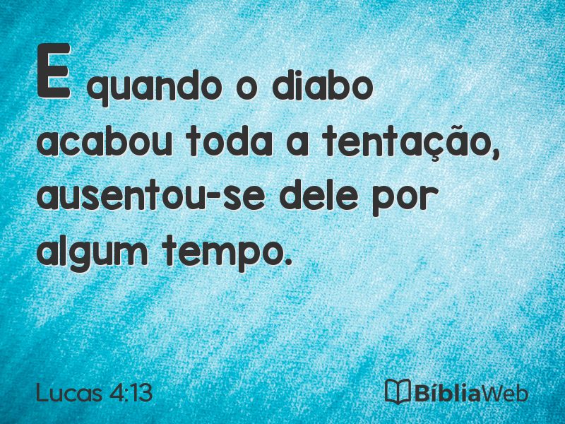 Lucas 4:13 em imagem para compartilhar