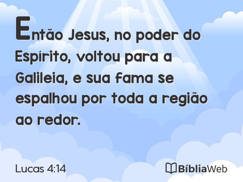 Lucas 4:14 em imagem para compartilhar