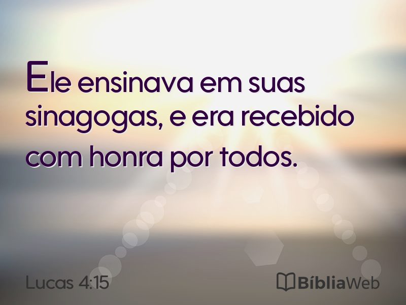 Lucas 4:15 em imagem para compartilhar