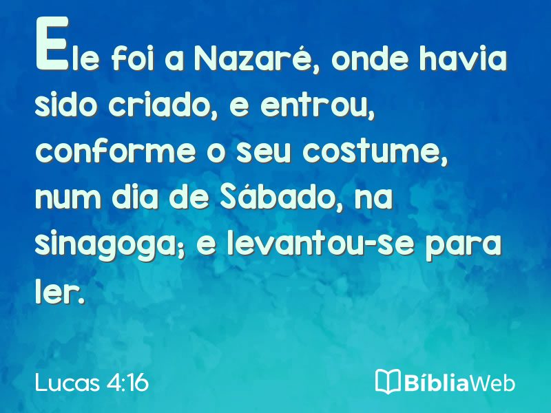 Lucas 4:16 em imagem para compartilhar