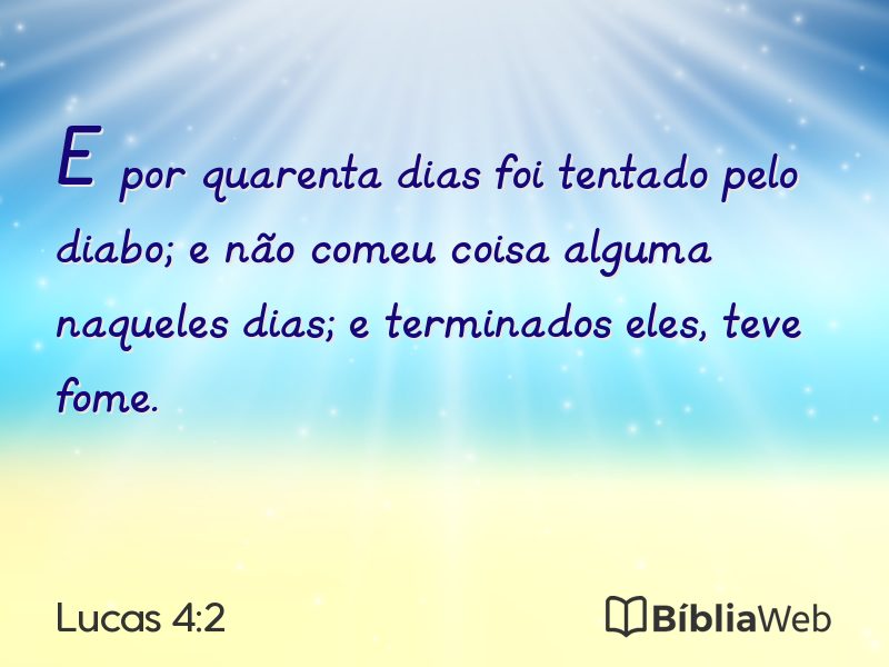 Lucas 4:2 em imagem para compartilhar