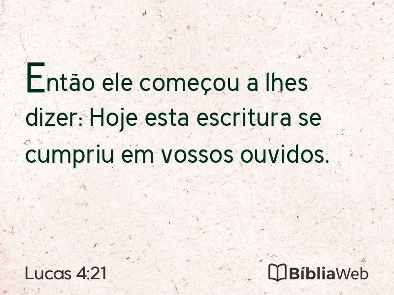 Lucas 4:21 em imagem para compartilhar