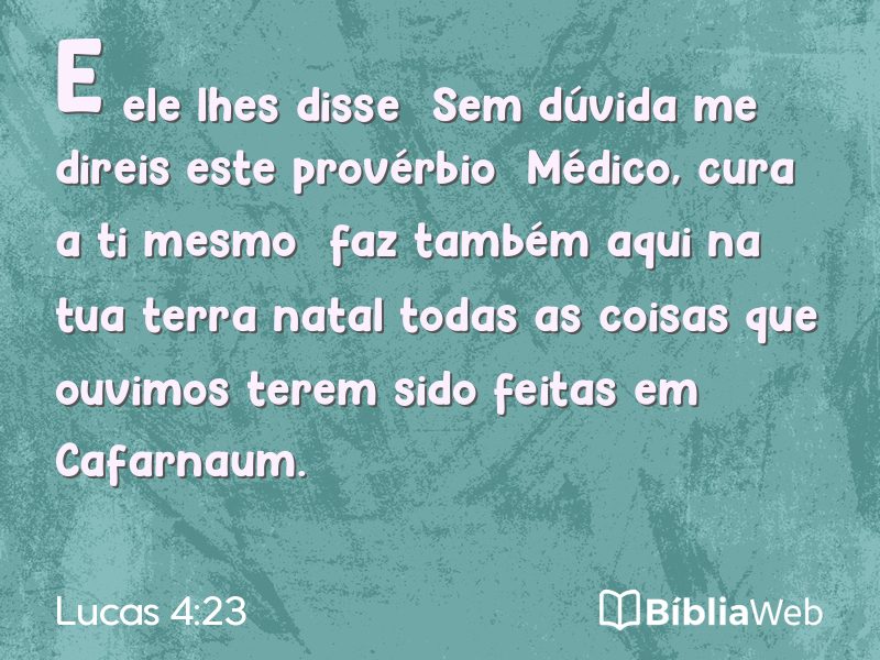 Lucas 4:23 em imagem para compartilhar