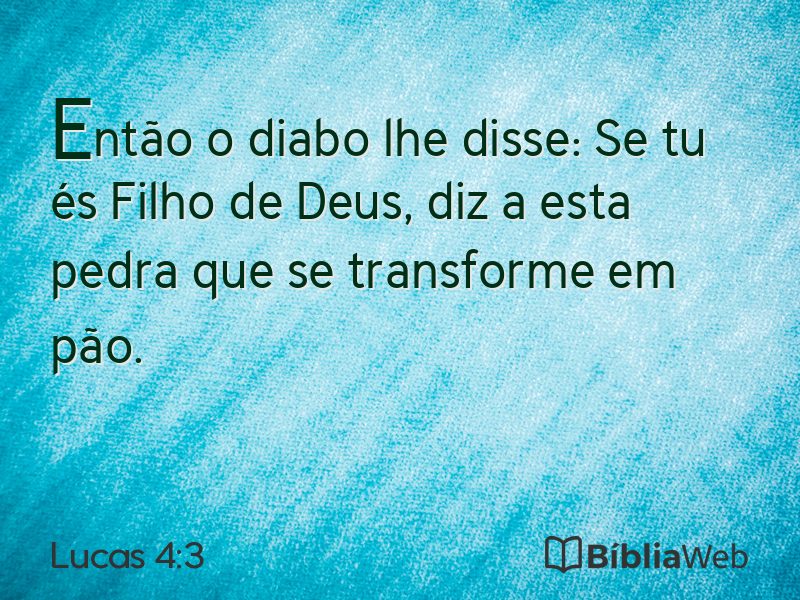 Lucas 4:3 em imagem para compartilhar