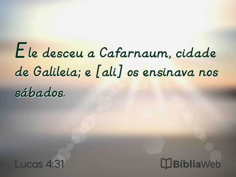 Lucas 4:31 em imagem para compartilhar