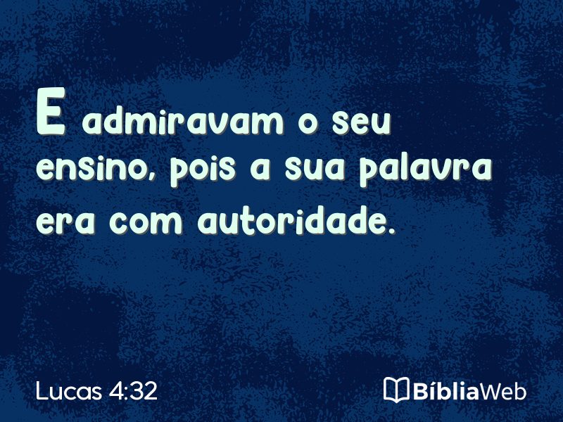 Lucas 4:32 em imagem para compartilhar