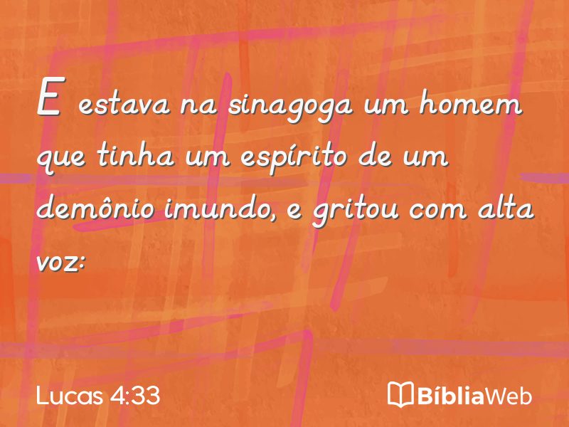 Lucas 4:33 em imagem para compartilhar