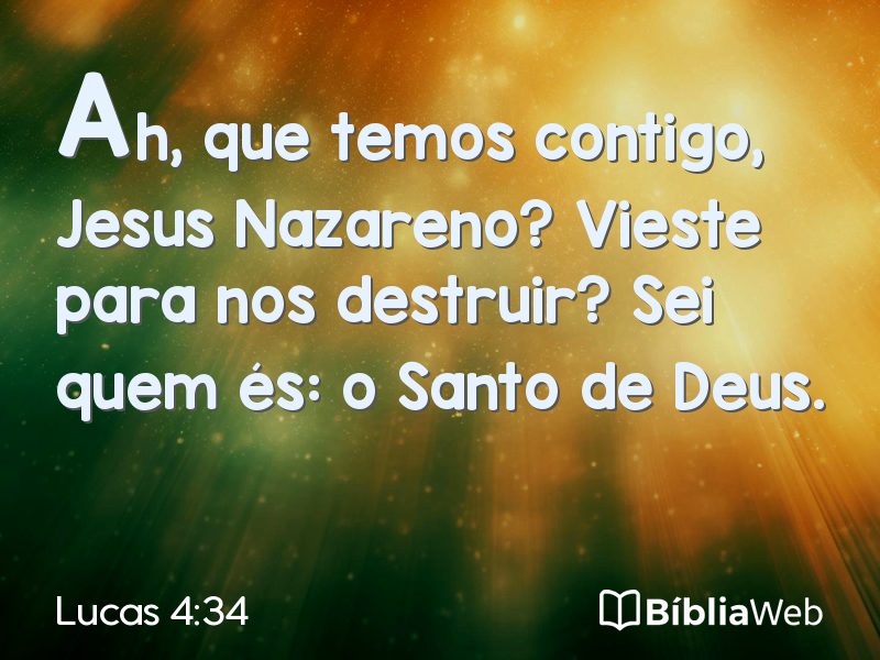 Lucas 4:34 em imagem para compartilhar