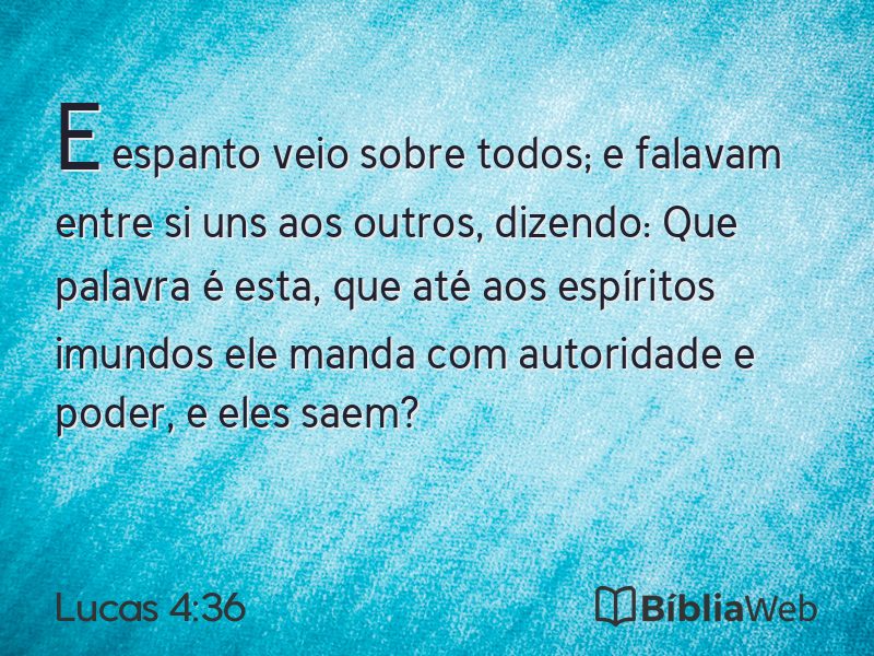 Lucas 4:36 em imagem para compartilhar