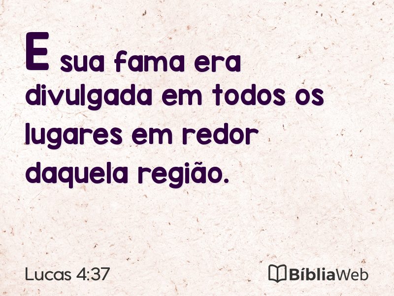 Lucas 4:37 em imagem para compartilhar
