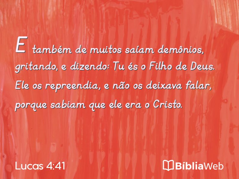 Lucas 4:41 em imagem para compartilhar