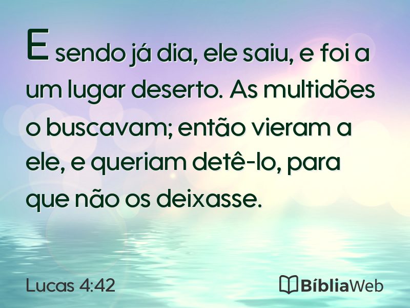 Lucas 4:42 em imagem para compartilhar
