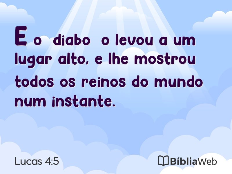 Lucas 4:5 em imagem para compartilhar