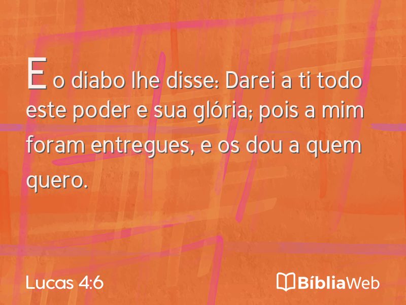 Lucas 4:6 em imagem para compartilhar