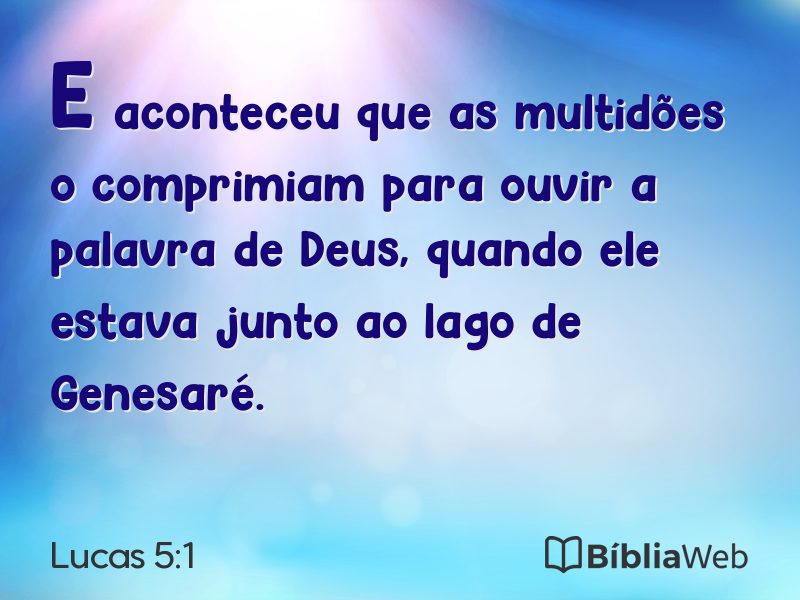 Lucas 5:1 em imagem para compartilhar