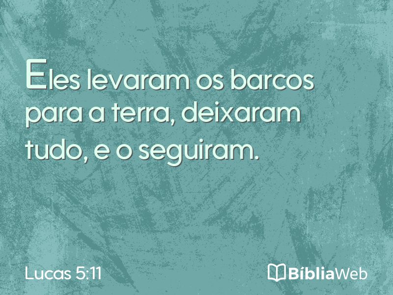 Lucas 5:11 em imagem para compartilhar