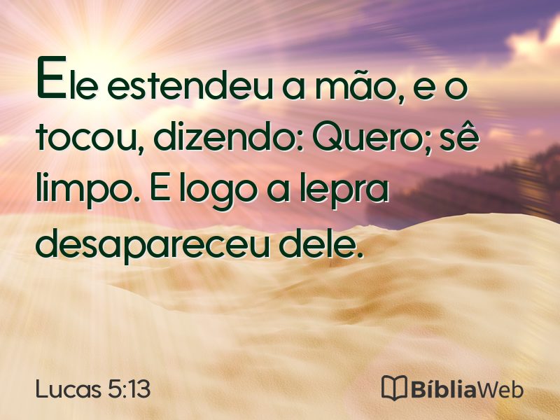 Lucas 5:13 em imagem para compartilhar