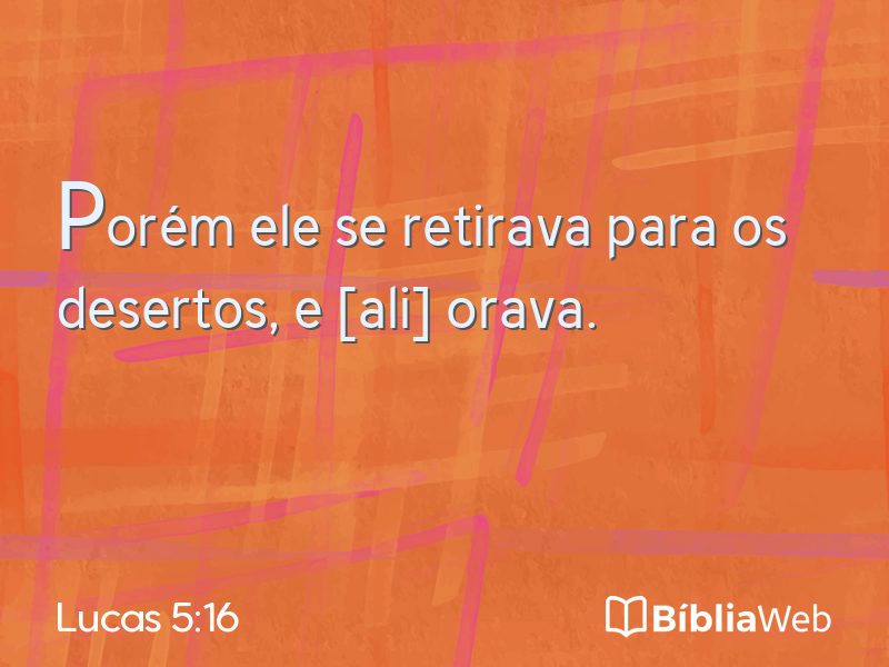Lucas 5:16 em imagem para compartilhar