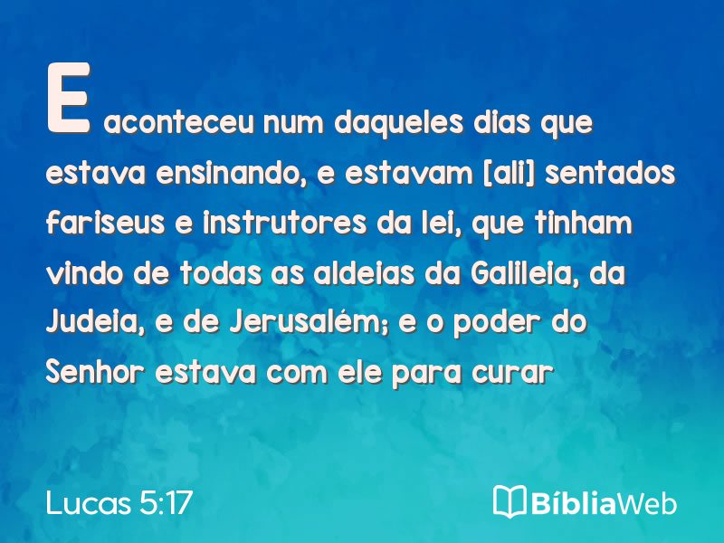 Lucas 5:17 em imagem para compartilhar