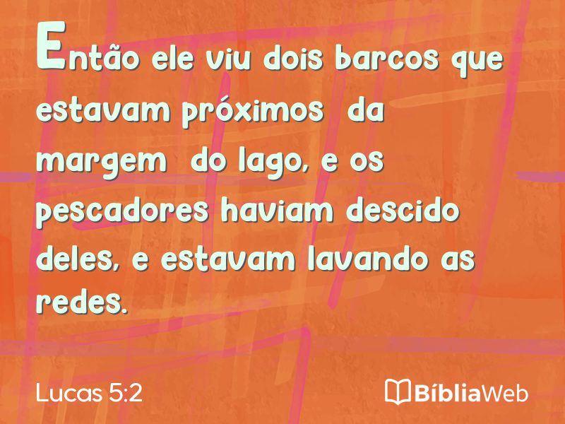 Lucas 5:2 em imagem para compartilhar