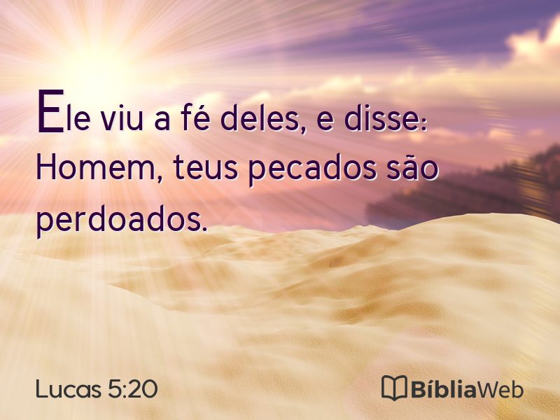 Lucas 5:20 em imagem para compartilhar