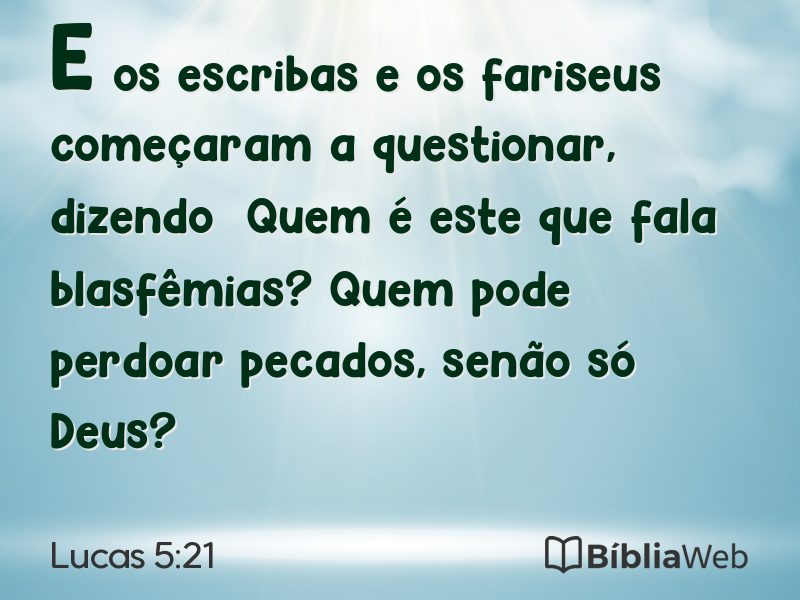 Lucas 5:21 em imagem para compartilhar